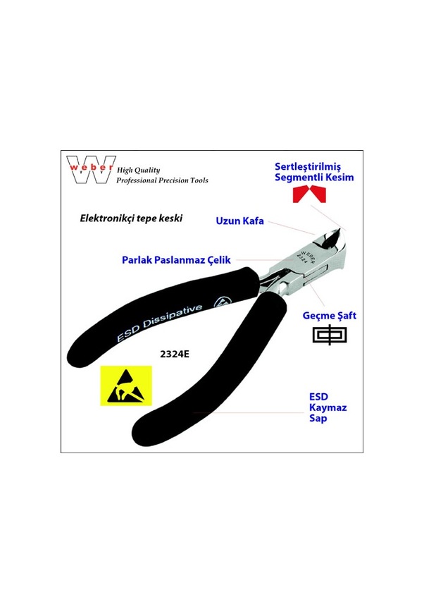 Weber 2324e Elektronikçi Tepe Keski Esd Sap - 120 MM