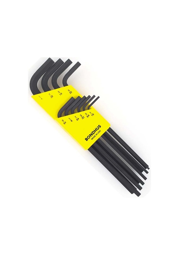 Bondhus 12138 Uzun İnç Ölçü Allen Anahtar Seti Proguard İzole 10 parça