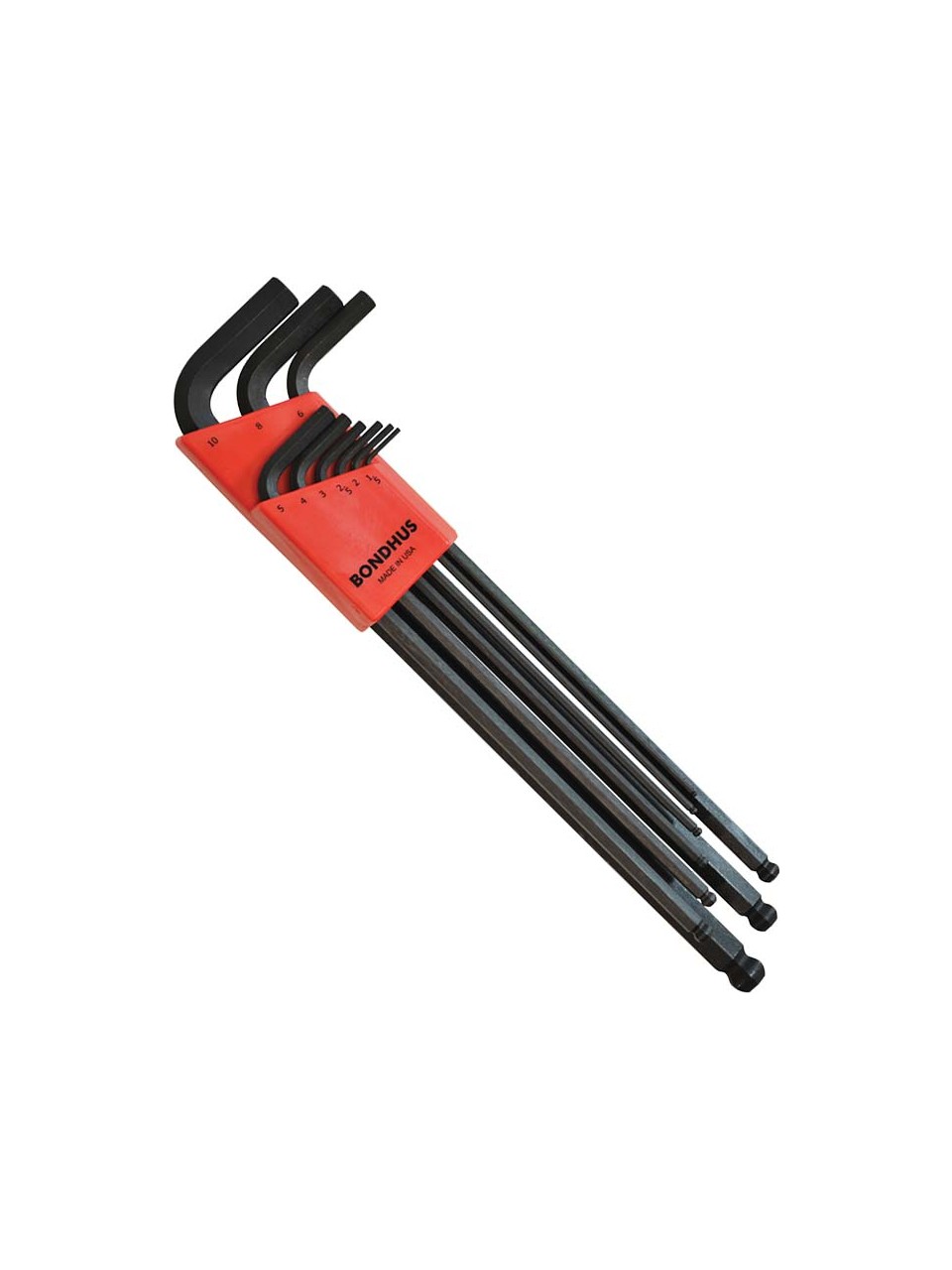 Bondhus 16099 Extra Uzun Top Başlı Metrik Ölçü Allen Anahtar Seti Proguard İzole 9 Parça